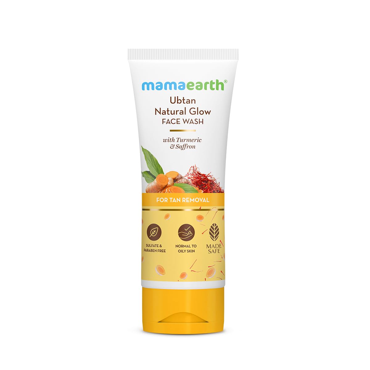Mamaearth Ubtan limpiador facial en botella, ideal para limpieza suave diaria