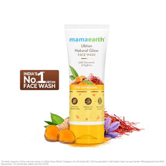 Mamaearth Ubtan limpiador facial con cúrcuma y azafrán, brillo suave