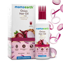Mamaearth Aceite de Cebolla, textura suave y aroma ligero.