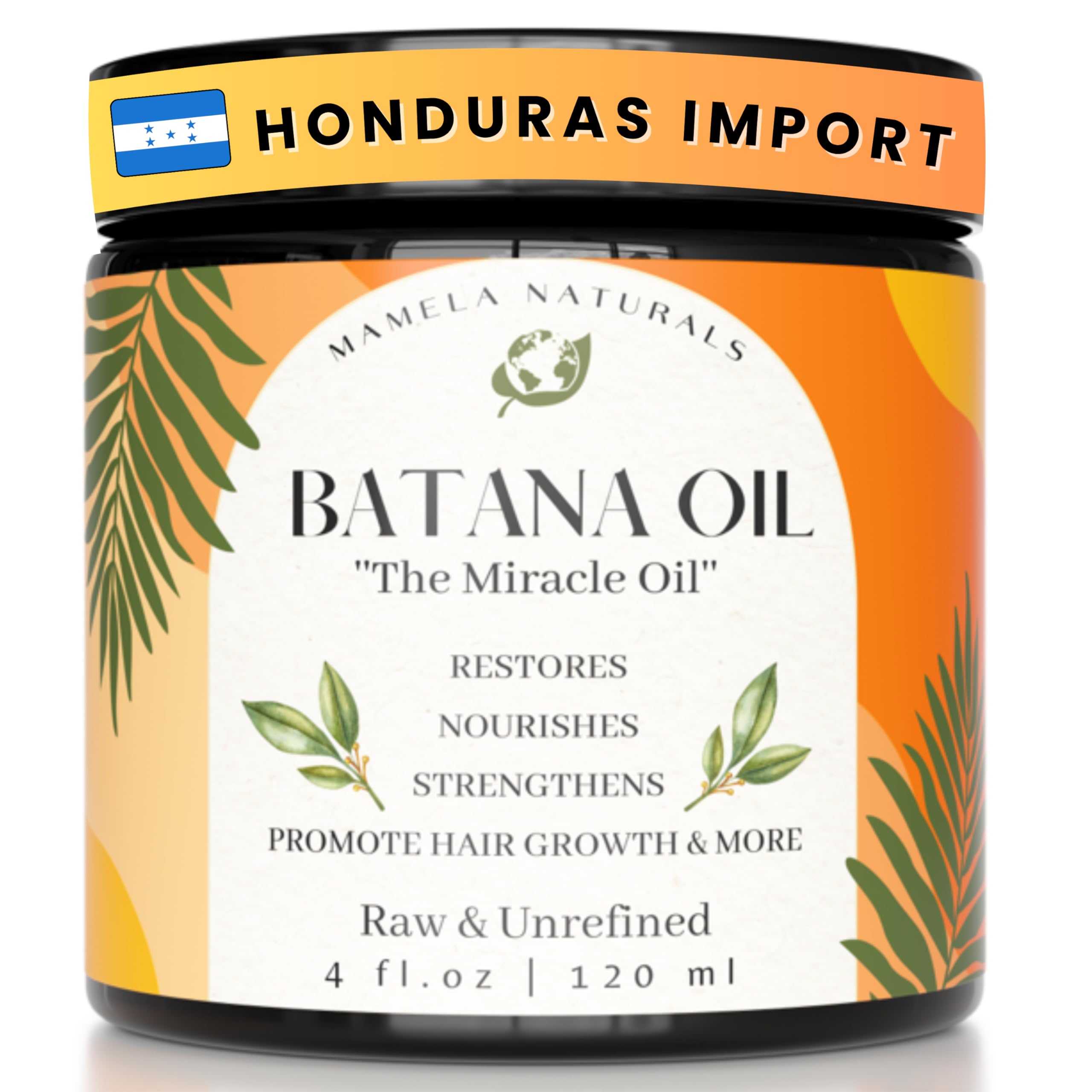 Mamela Naturals Batana: botella de aceite puro para cabello sano y brillante.