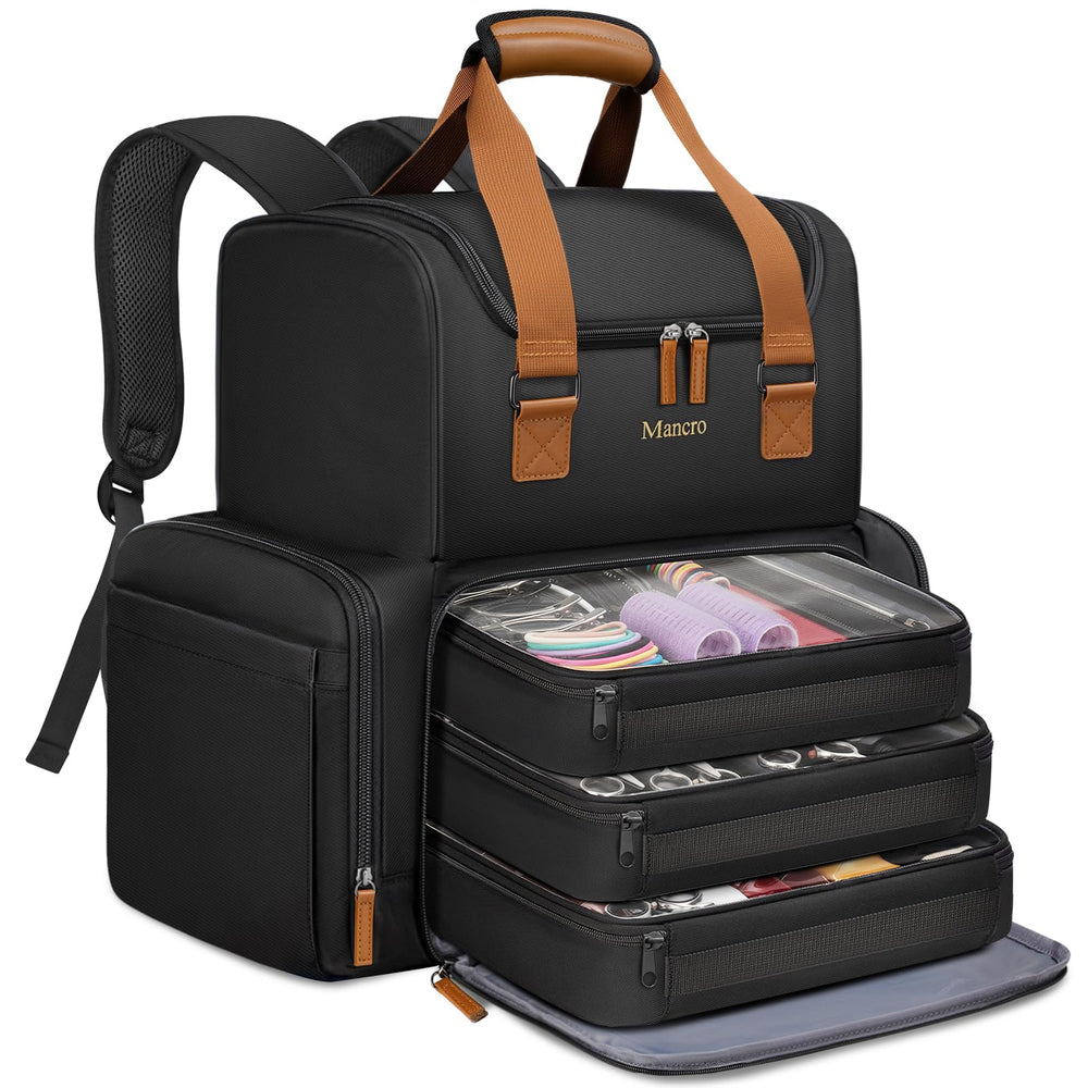 Mancro bolsa de viaje para peluqueros con compartimento superior aislado