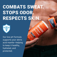 Fórmula suave de Mando para piel sensible, aprobada por dermatólogos.