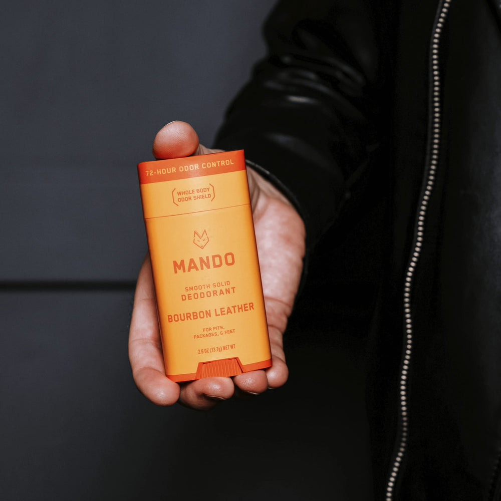 Formule sans aluminium dans Mando Bourbon Leather, respectueuse de la peau.