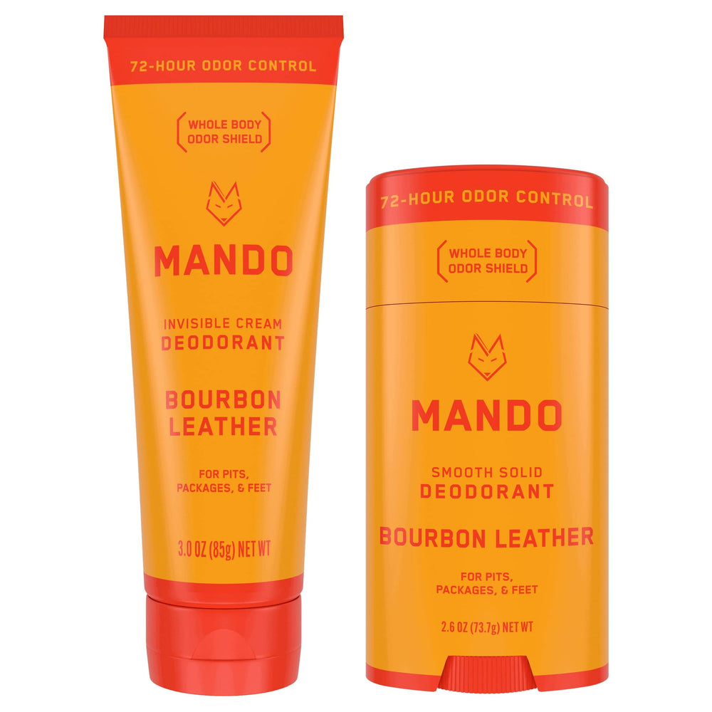 Mando Bourbon Leather déodorant en tube, fraîcheur durable toute la journée.