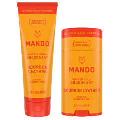 Mando Bourbon Leather déodorant en tube, fraîcheur durable toute la journée.