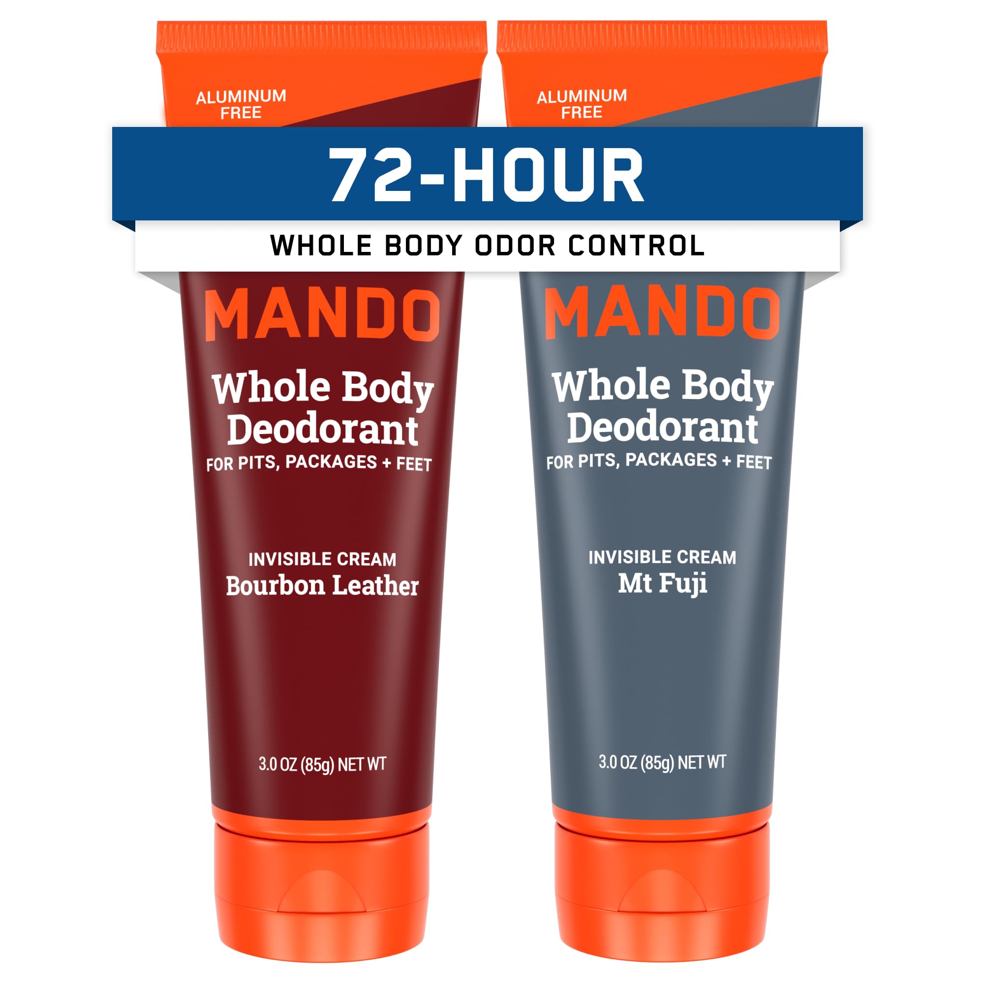 Desodorante invisible de Mando Bourbon Leather para uso diario y control de olor.