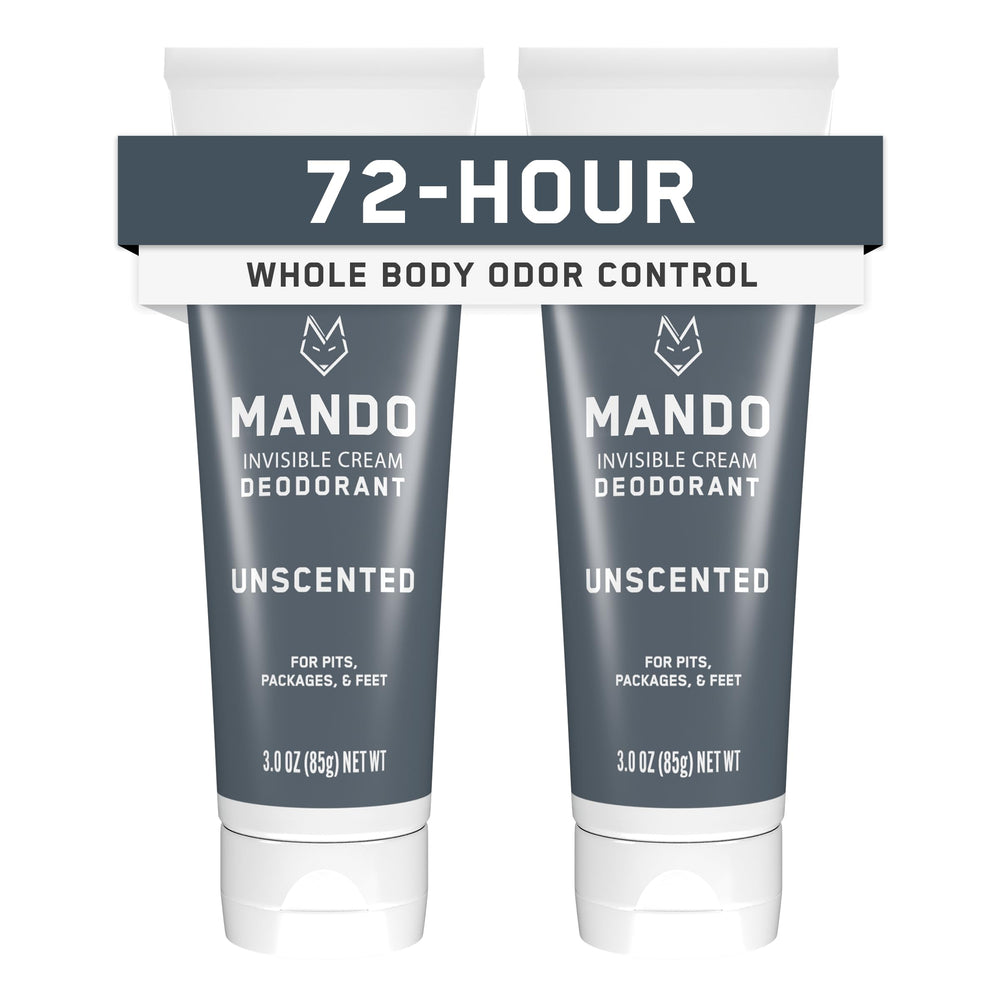 Desodorante Mando crema invisible para hombres, pack de dos, uso diario