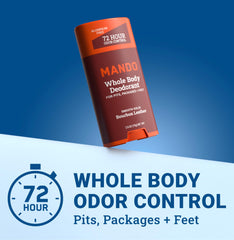 Mando déodorant homme 72h contrôle odeur – protection longue durée, Bourbon Leather.