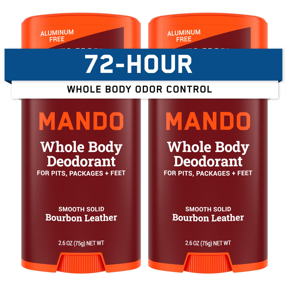 Mando déodorant homme Bourbon Leather – baton-solide lisse pour une fraîcheur durable.