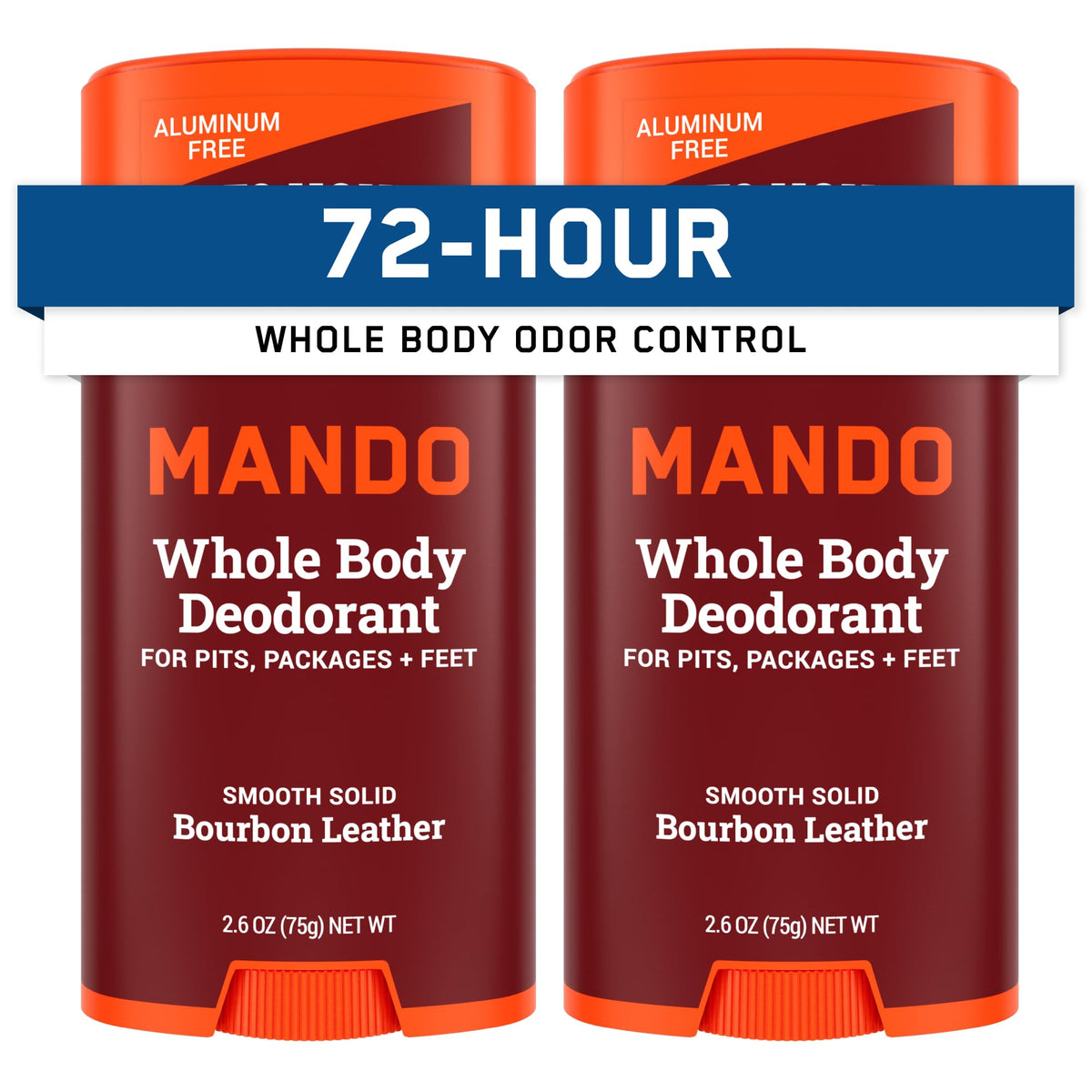 Mando déodorant homme Bourbon Leather – baton-solide lisse pour une fraîcheur durable.
