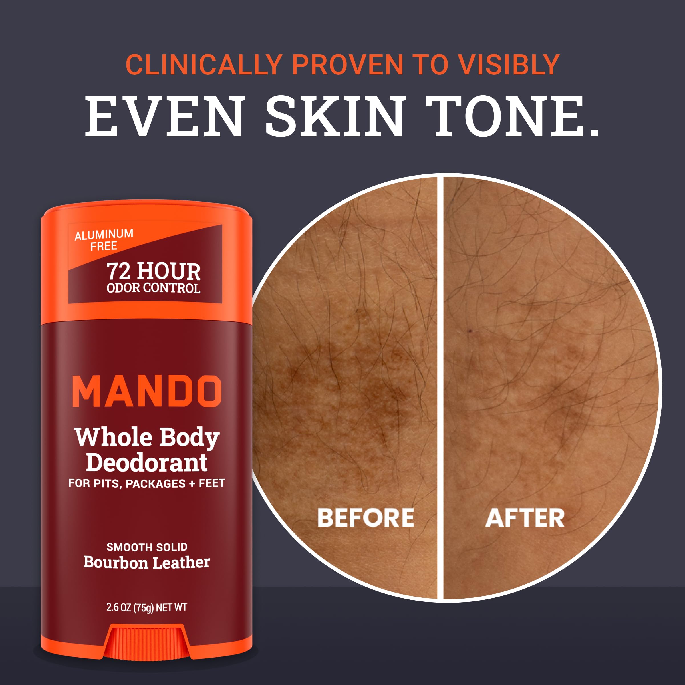 Mando déodorant sans parabènes – formule sûre pour la peau, Bourbon Leather.