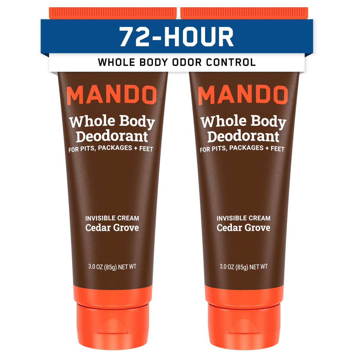 Mando desodorante corporal para hombre con crema invisible y textura suave