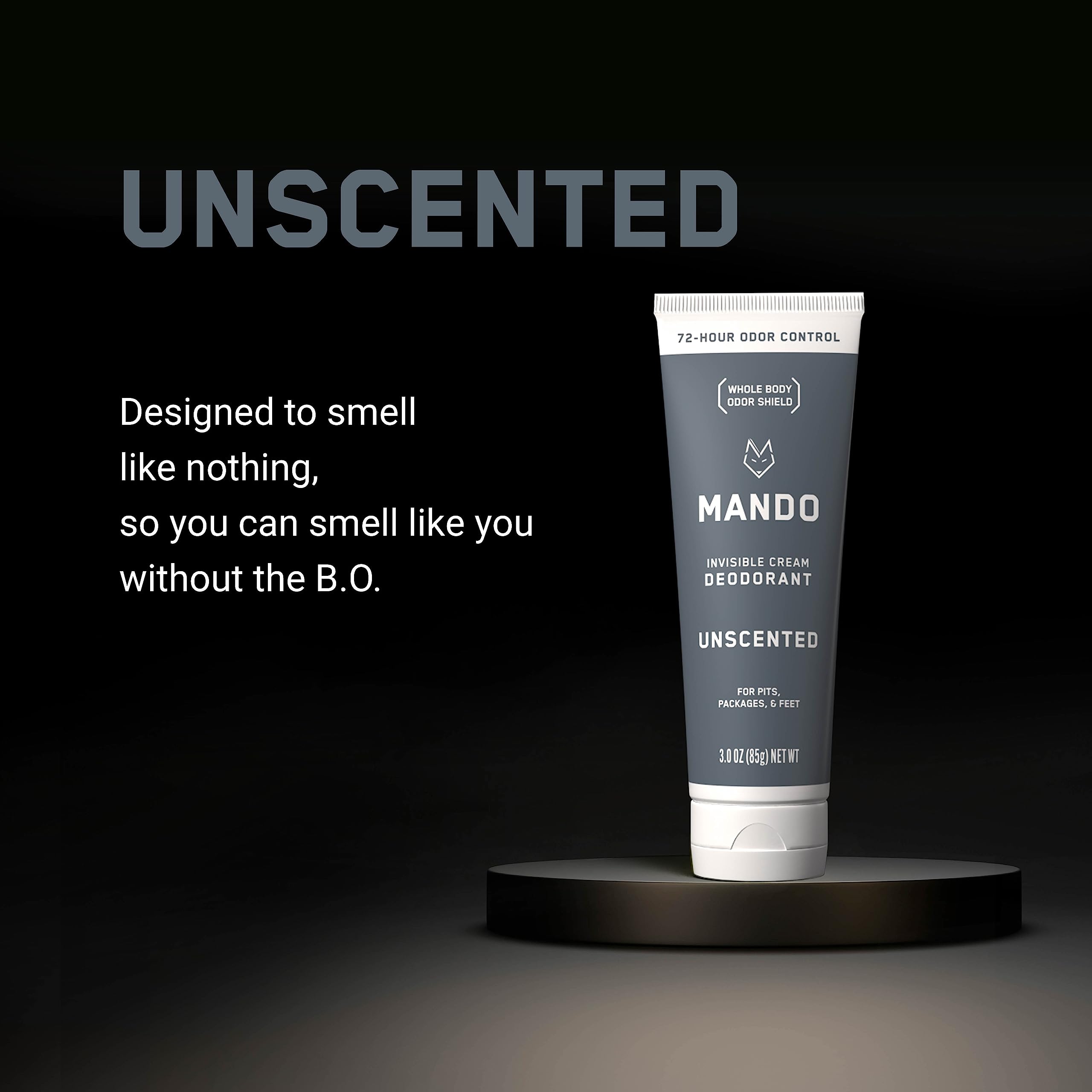 Mando desodorante corporal para hombres, paquete doble y sin aluminio