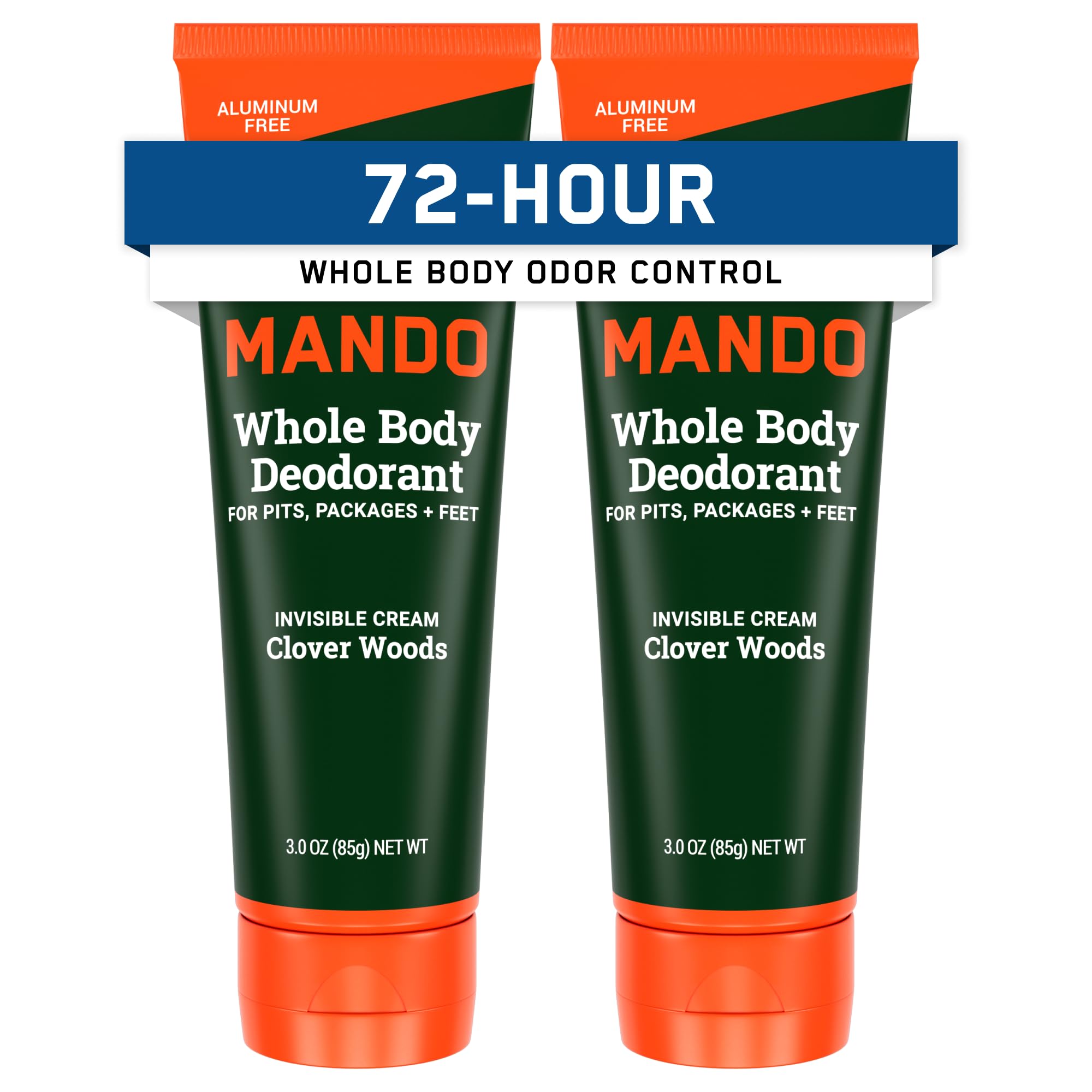 Mando desodorante invisible en tubo de 3 oz para uso diario.