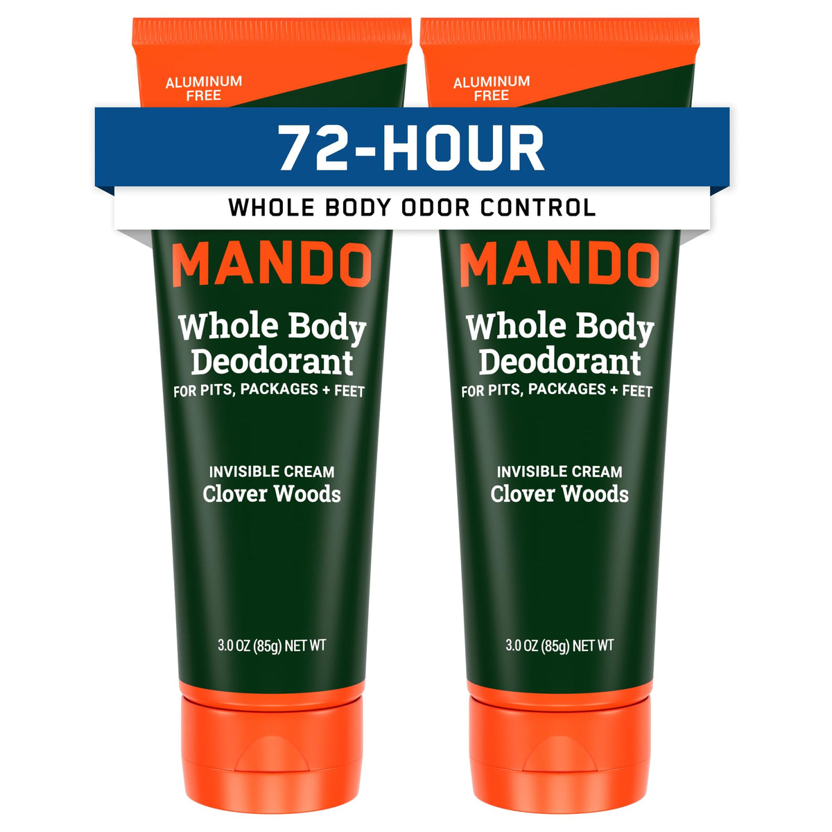Mando desodorante invisible en tubo de 3 oz para uso diario.