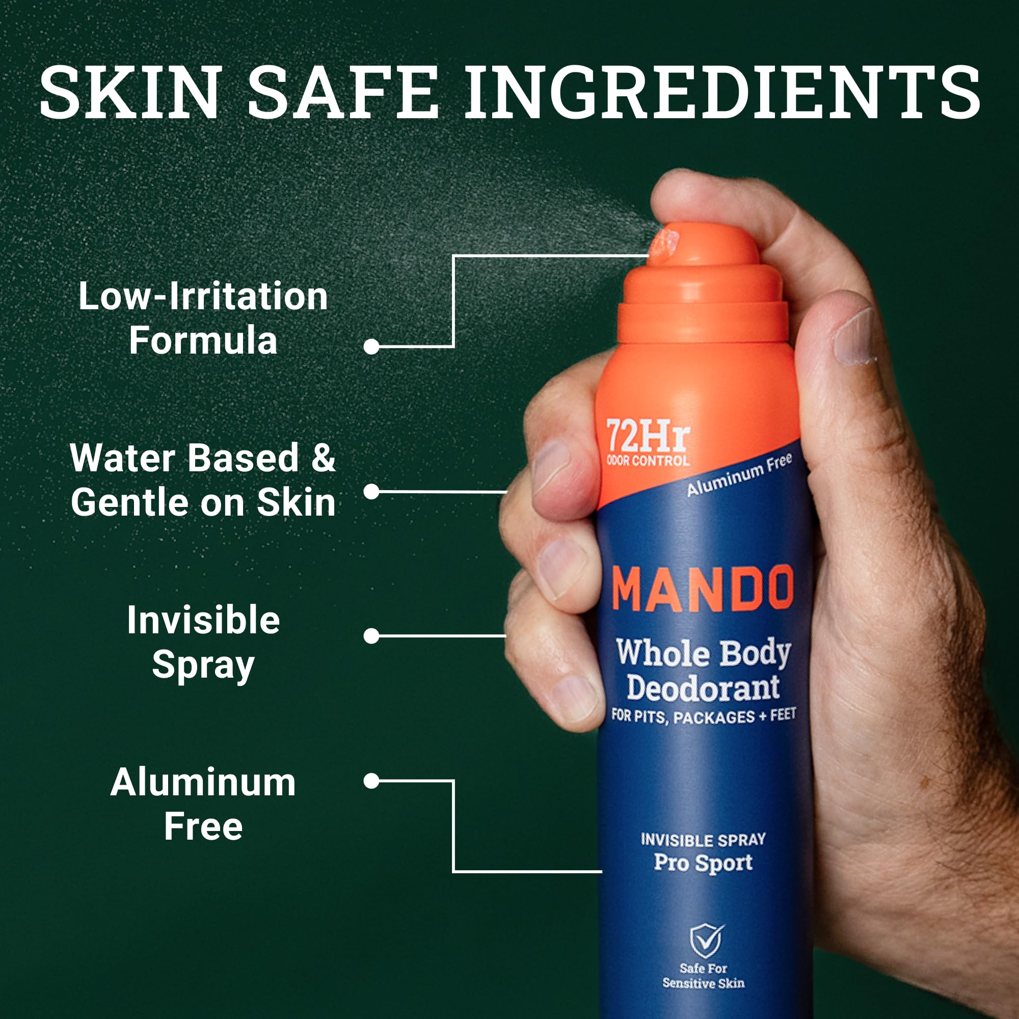 Etiqueta Pro Sport de mando desodorante invisible para sensación cítrica fresca