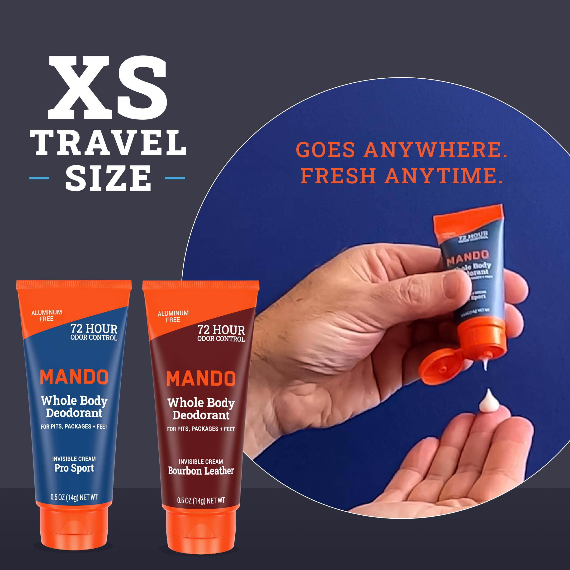 Desodorante Mando, tubo invisible Pro Sport, protección duradera para rutinas intensas.