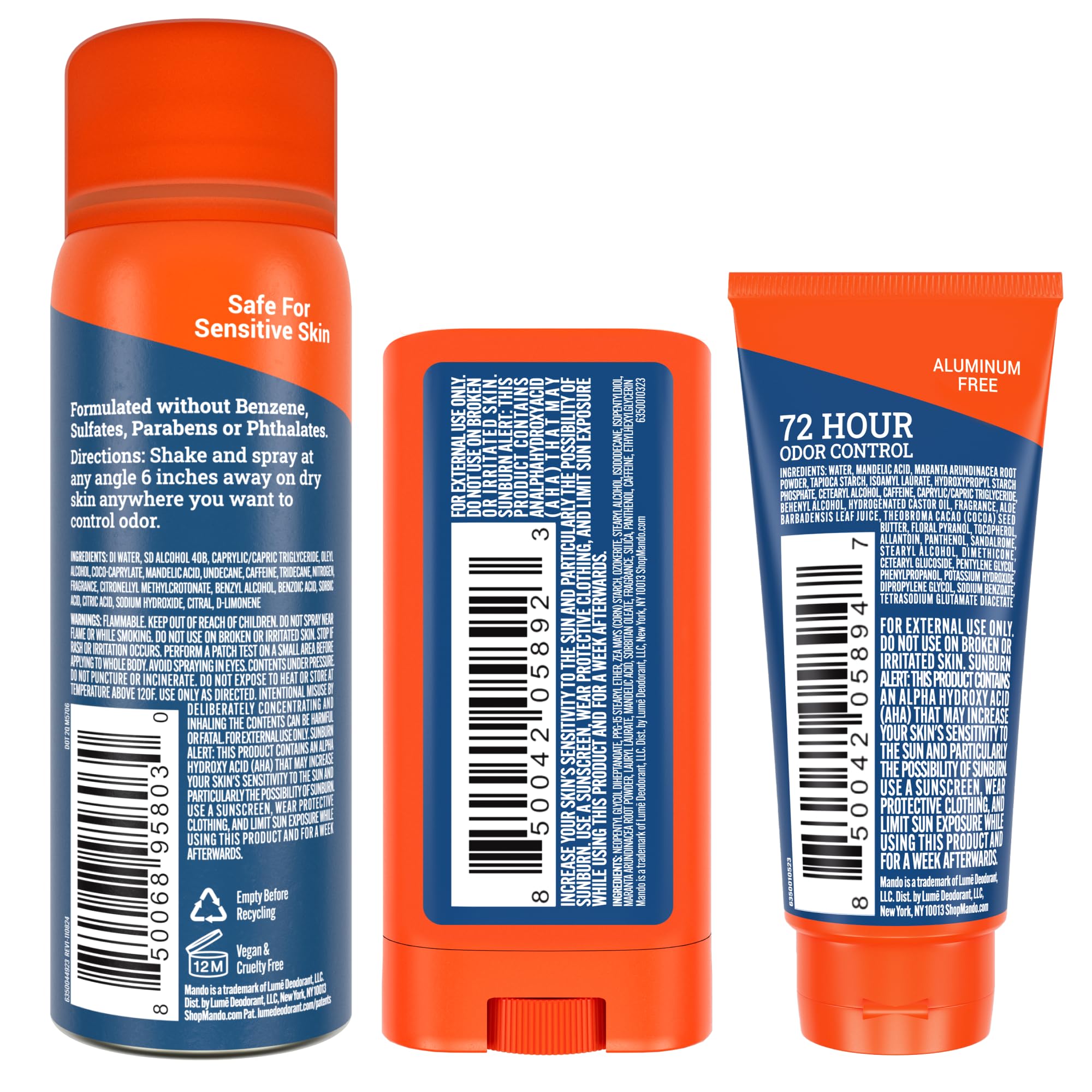 Desodorante Mando envase libre de aluminio y bicarbonato