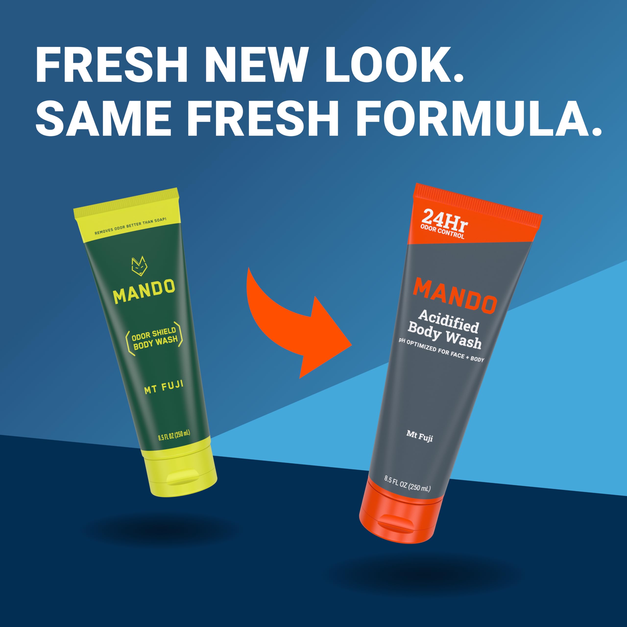 Mando Gel Lavant Acidifié, Mont Fuji – parfum frais pour démarrer la journée.