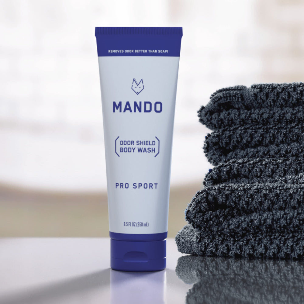 Mando Odor Shield packaging-closeup emphasizes SLS/SLES-free formula