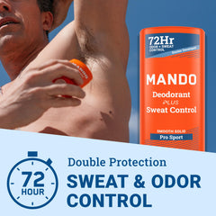 Envase frontal de Mando Pro Sport para aplicación directa y control de sudor.
