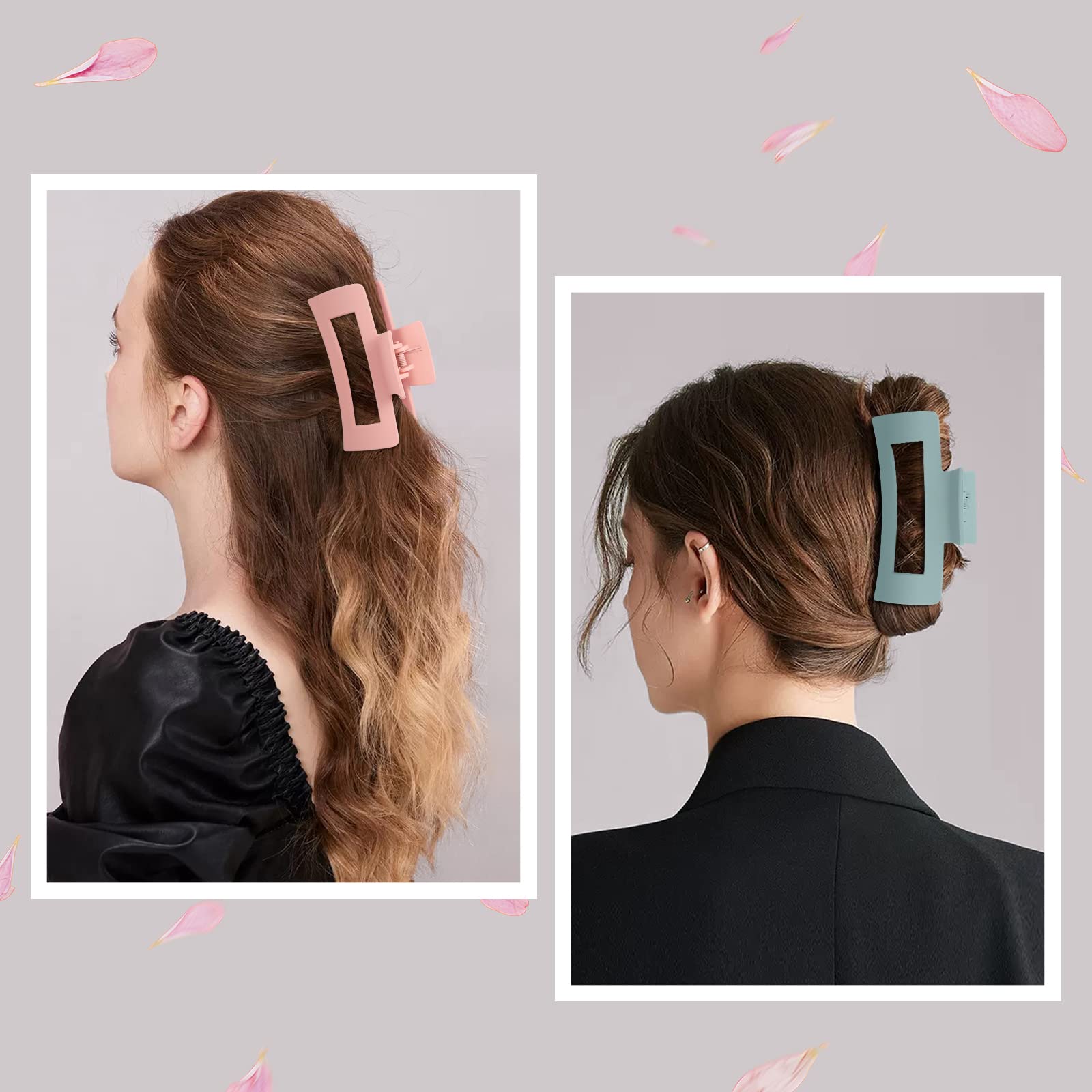 Mandydov pinza de cabello disponible en 8 colores para combinar estilos.