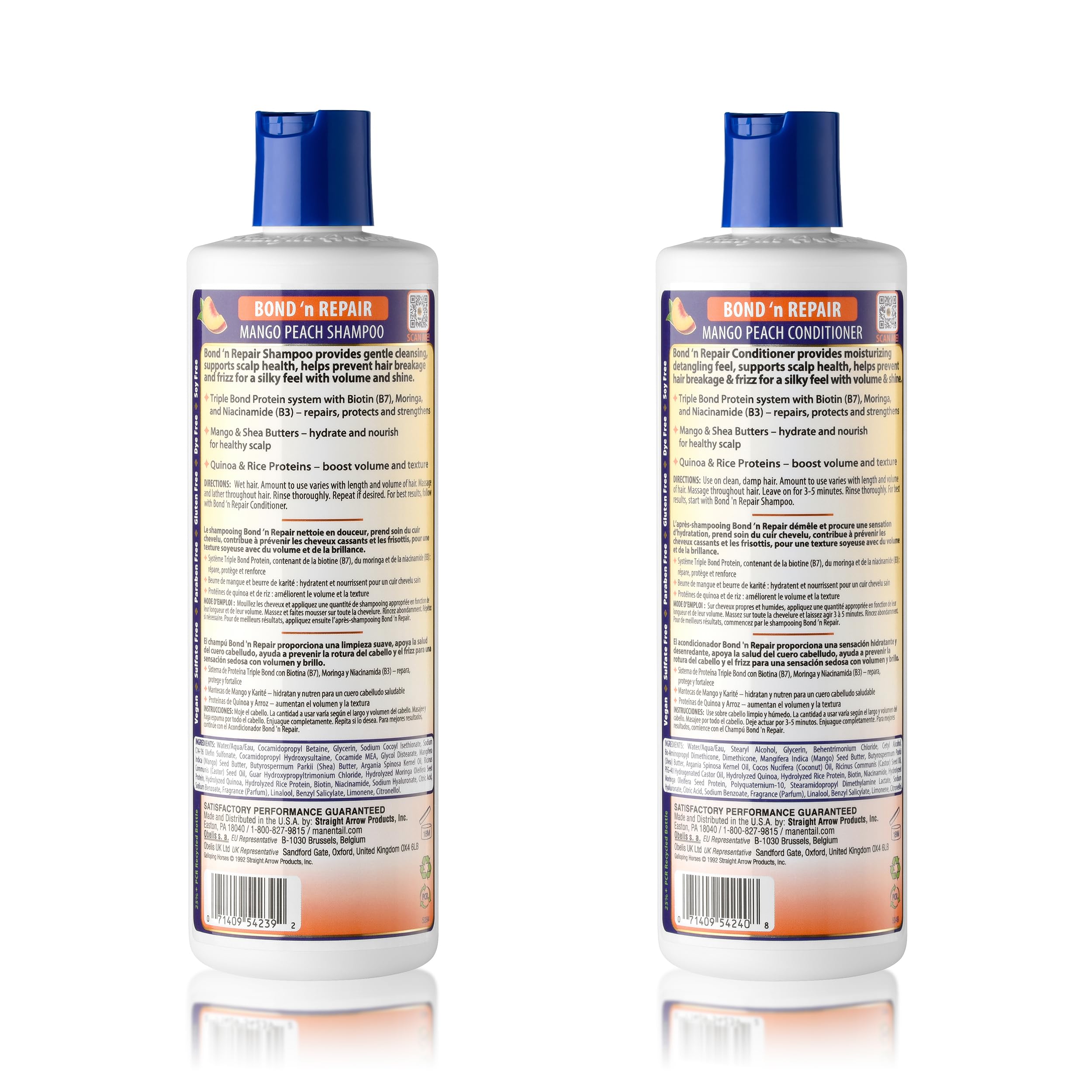Mane 'n Tail Bond 'n Repair acondicionador en botella para cabello rizado y desenredado.