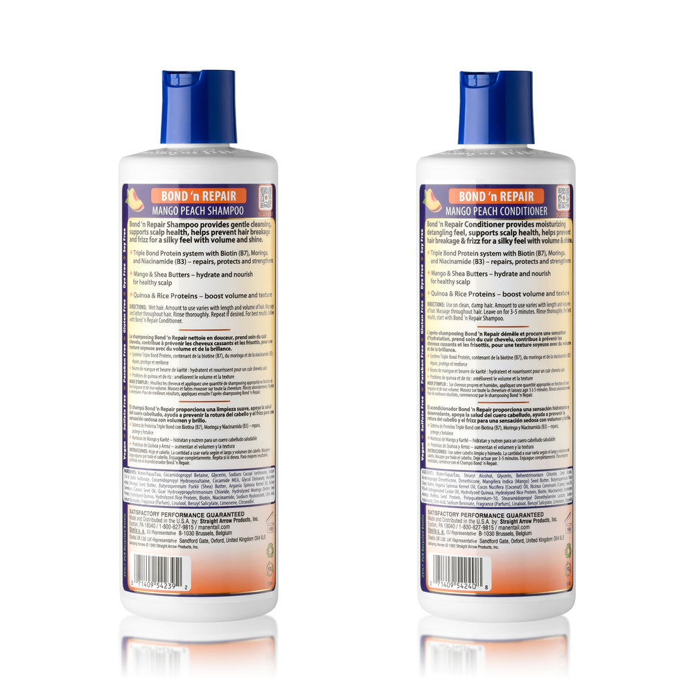 Mane 'n Tail Bond 'n Repair acondicionador en botella para cabello rizado y desenredado.