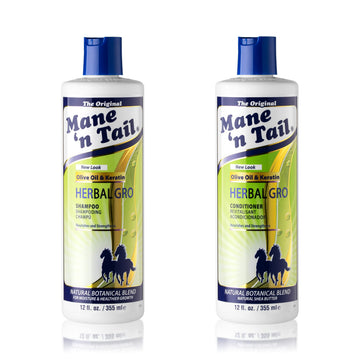 Mane 'n Tail Herbal Gro champú-aceite de oliva para limpieza suave y fortalecimiento