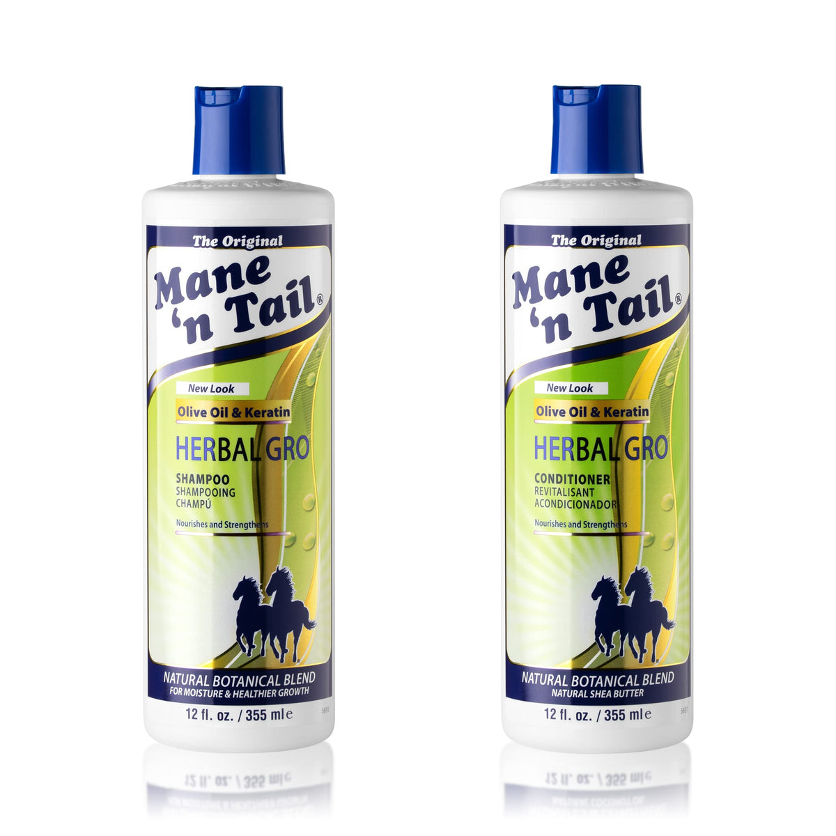 Mane 'n Tail Herbal Gro champú-aceite de oliva para limpieza suave y fortalecimiento