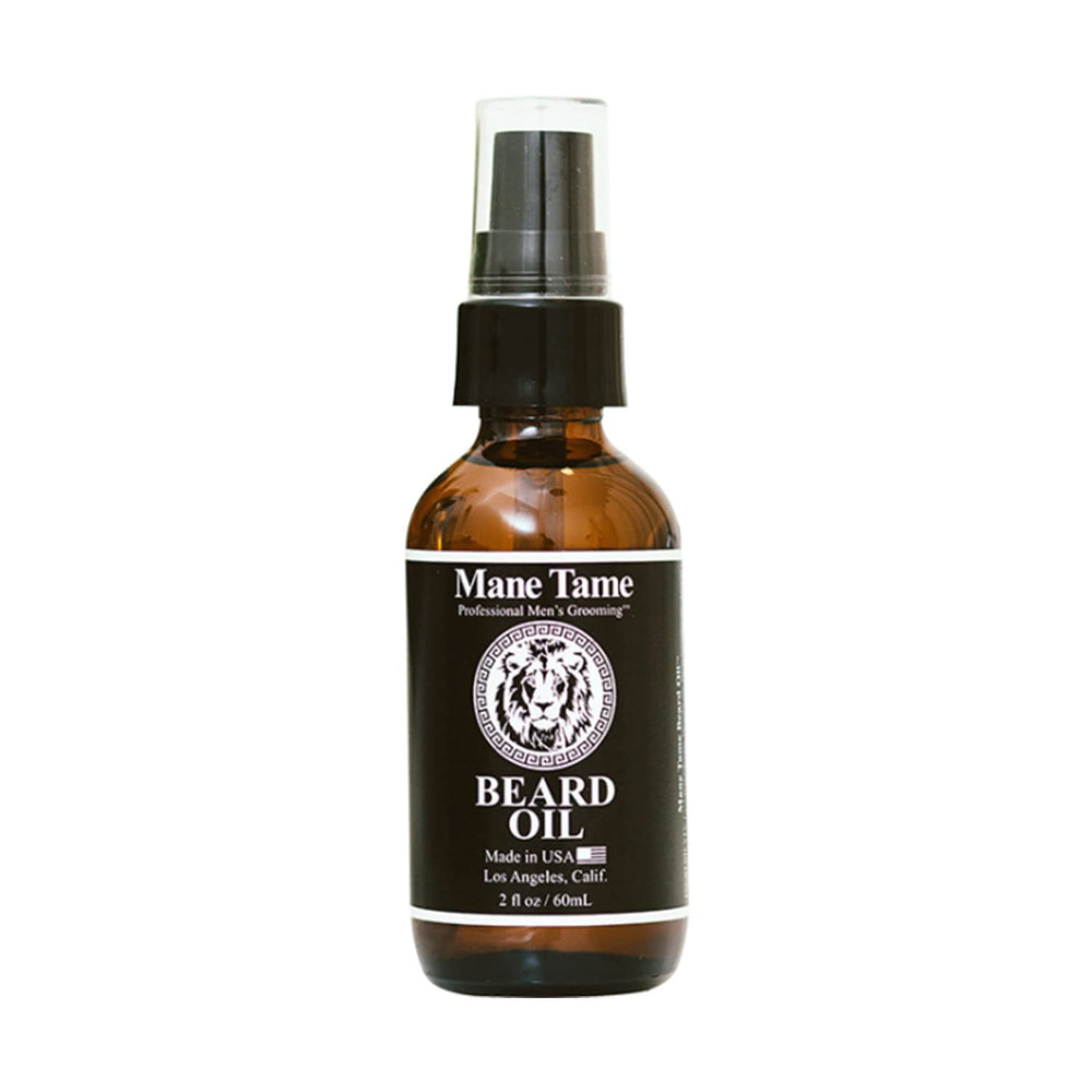 Mane Tame: botella de aceite para barba 2 oz, suavidad asegurada.