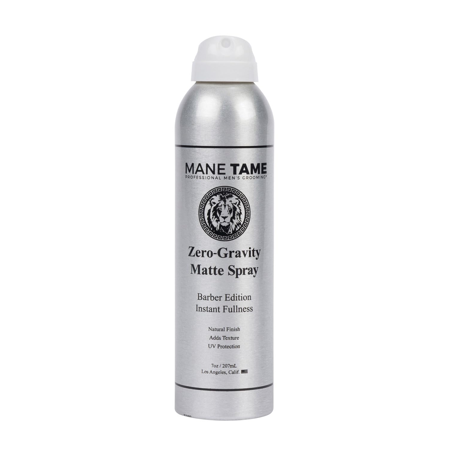 MANE TAME aerosol Cero-Gravedad en botella aporta volumen inmediato sin residuos pegajosos.