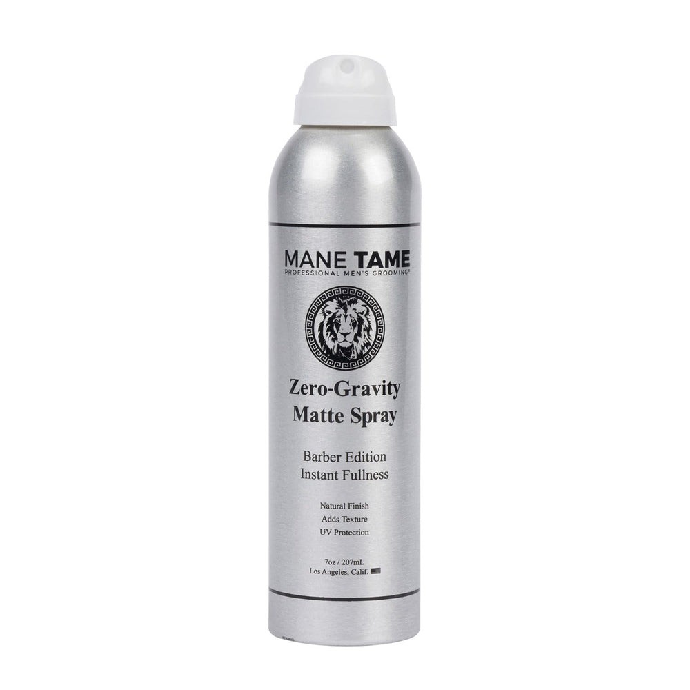 MANE TAME aerosol Cero-Gravedad en botella aporta volumen inmediato sin residuos pegajosos.