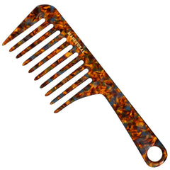 MANETURAL D1, peine de dientes anchos, portátil para rizos, ideal para retoques rápidos.