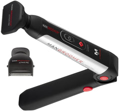 MANGROOMER Ultimate PRO: hoja hipoalergénica de acero para piel sensible.