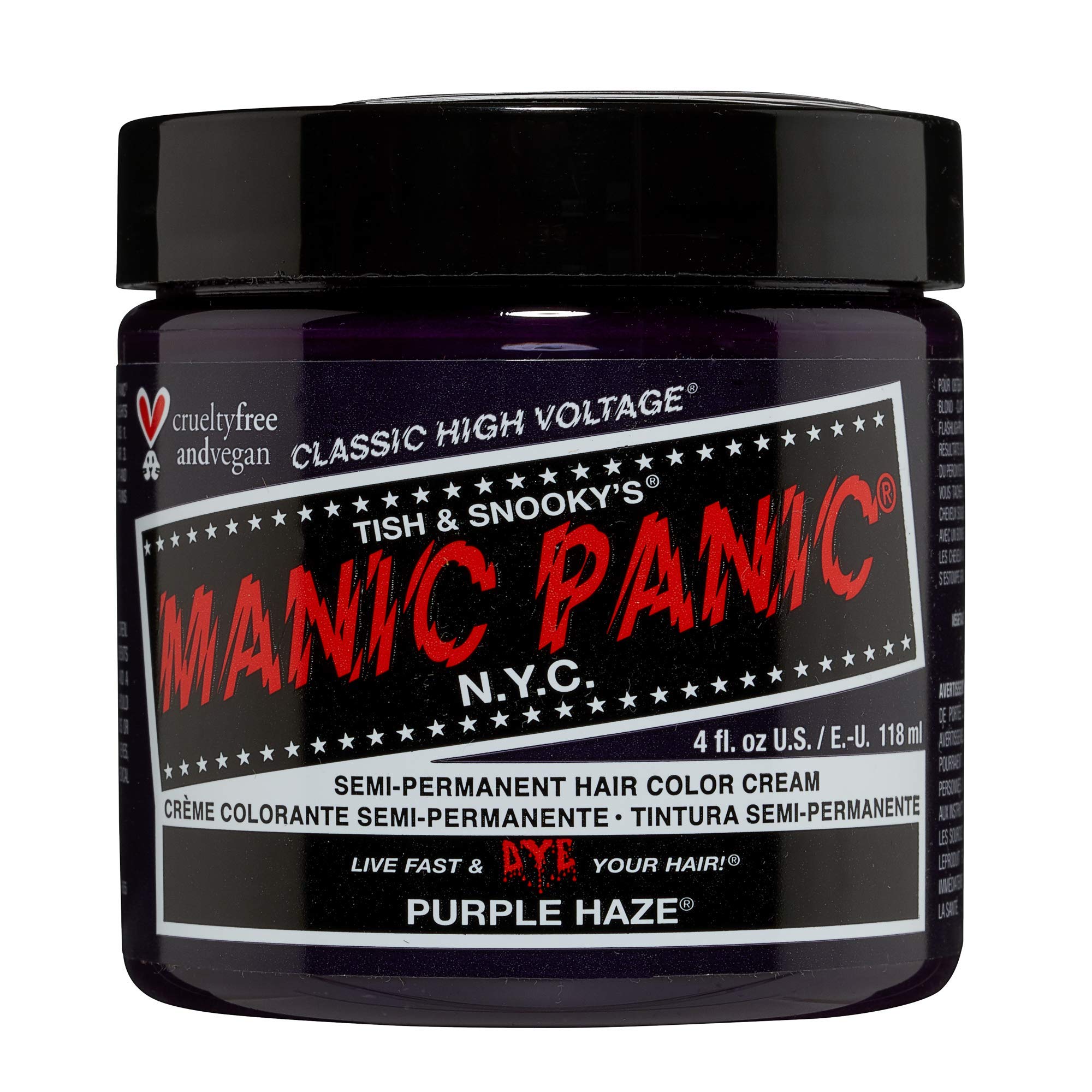 MANIC PANIC Classic Purple Haze: bote de color violeta para lograr tono intenso en cabello
