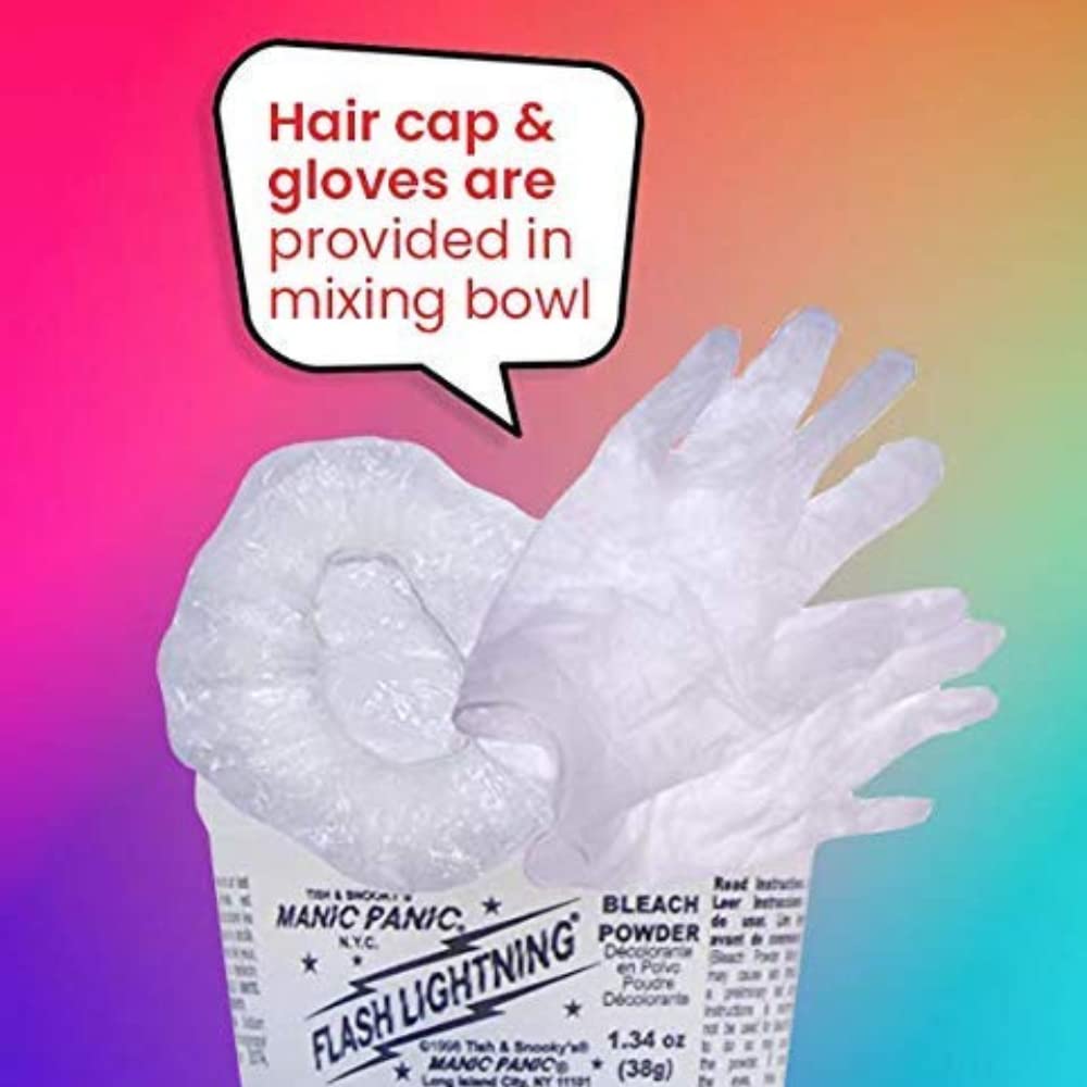 MANIC PANIC Flash Lightning guantes, protección segura durante el proceso de aclarado.
