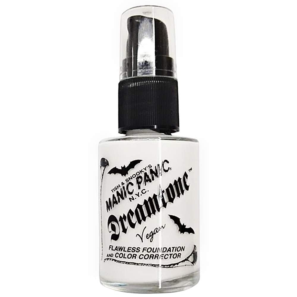 MANIC PANIC Dreamtone White Foundation: botella, base blanca vegana para looks góticos y cosplay