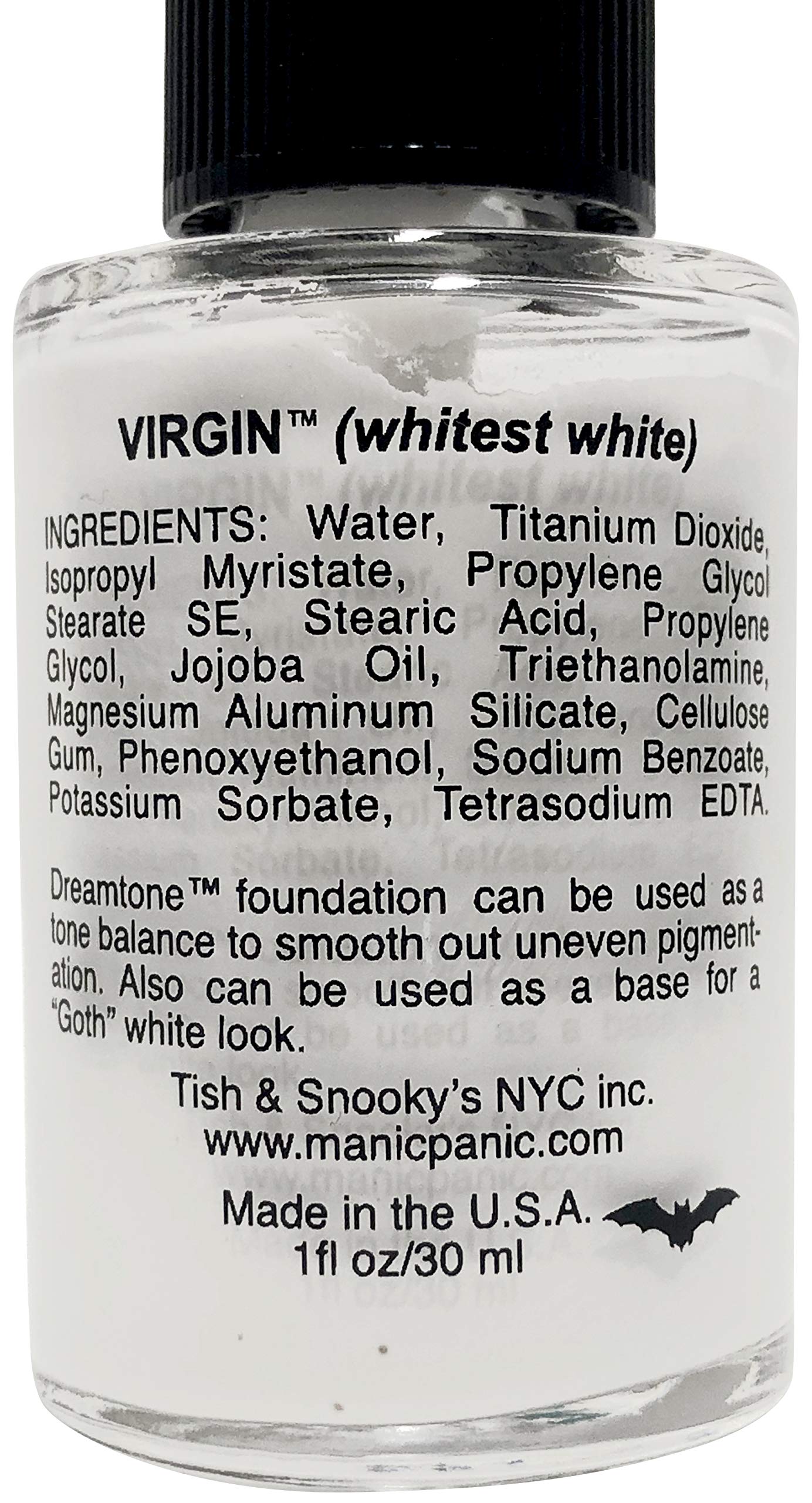 MANIC PANIC Dreamtone White Foundation, textura cremosa para cobertura uniforme y fácil difuminado