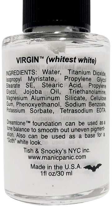MANIC PANIC Dreamtone White Foundation, textura cremosa para cobertura uniforme y fácil difuminado