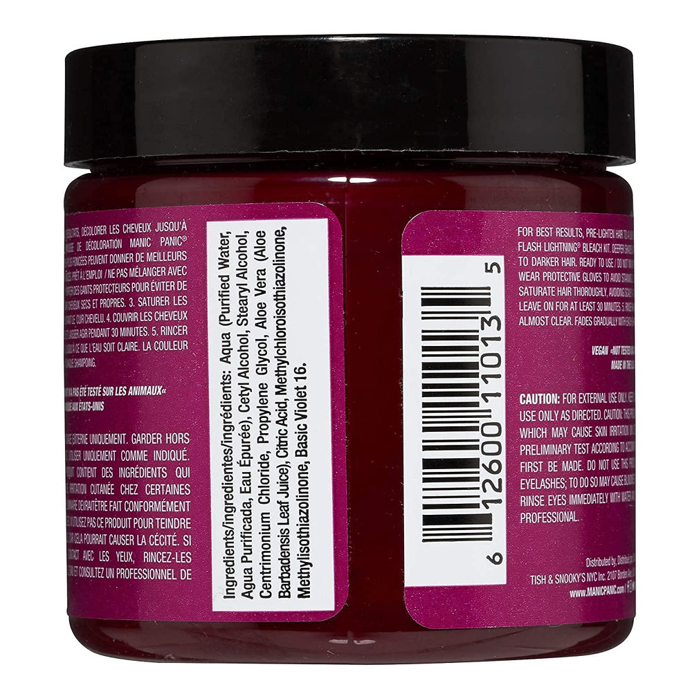 MANIC PANIC Fuschia Shock textura cremosa facilita mezcla y aplicación suave