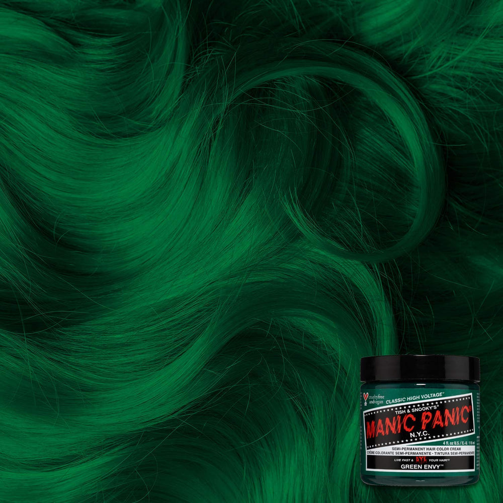MANIC PANIC Green Envy aplicación en casa con resultado llamativo.