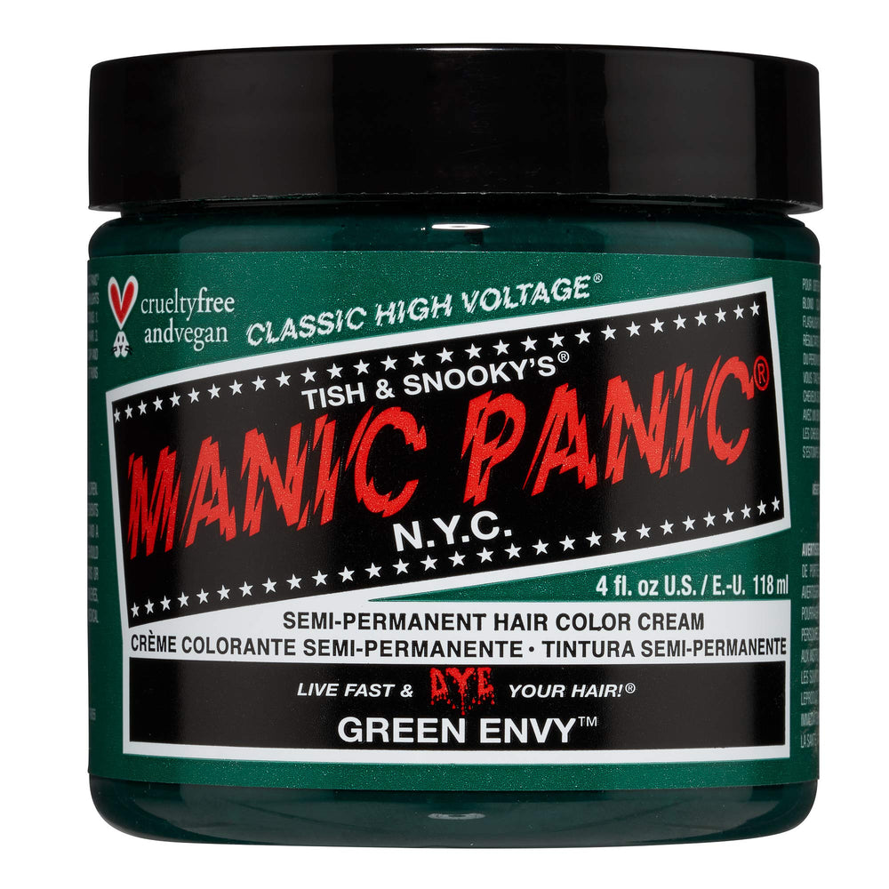 MANIC PANIC Green Envy: bote de color verde esmeralda para coloración vibrante