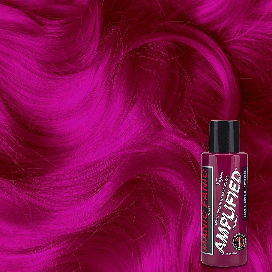 MANIC PANIC Hot Hot Pink Amplified - brillo bajo luz negra, efecto fluorescente llamativo.
