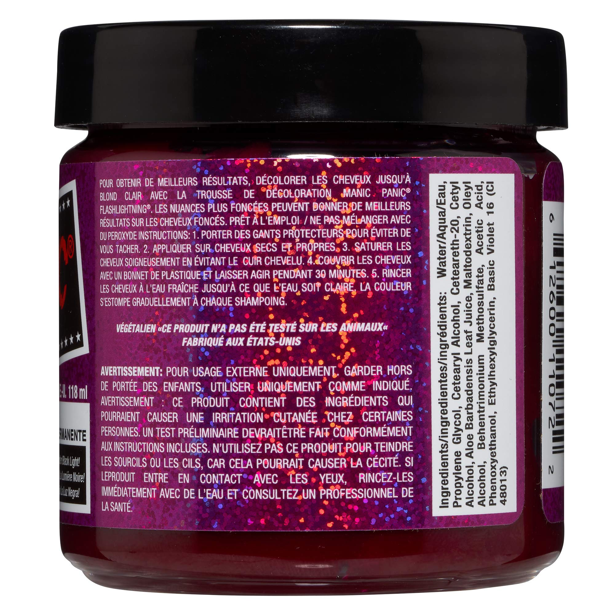 MANIC PANIC Pink Warrior, aplicación en cabello para resultados intensos