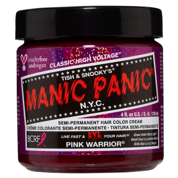 MANIC PANIC Pink Warrior, volcado de botella para teñido rápido y cómodo