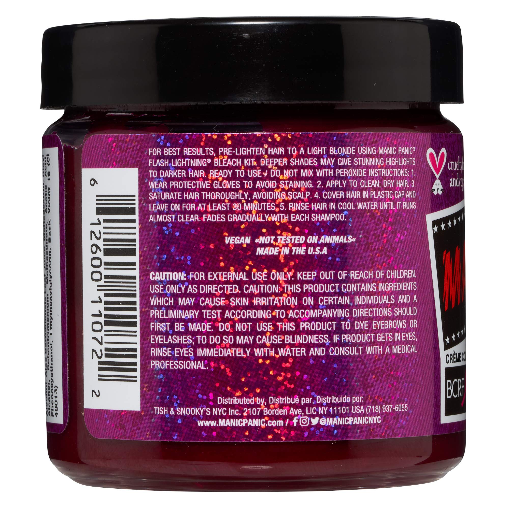 MANIC PANIC Pink Warrior, prueba de color para ver tono vibrante