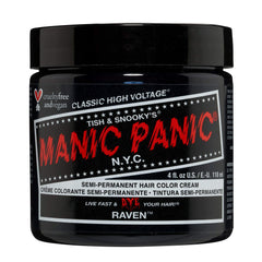 MANIC PANIC Raven - botella de color negro intenso para transformaciones capilares en casa.
