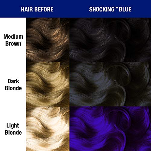 MANIC PANIC Shocking Blue kit de blanqueado para mejores resultados.