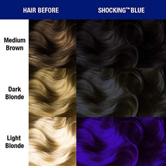 MANIC PANIC Shocking Blue kit de blanqueado para mejores resultados.